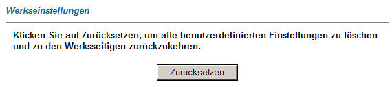 Werkseinstellung